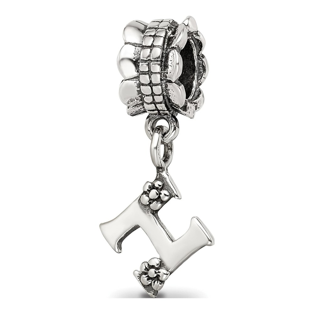 Sterling Silver Letter H Dangle Bead