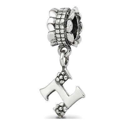 Sterling Silver Letter H Dangle Bead