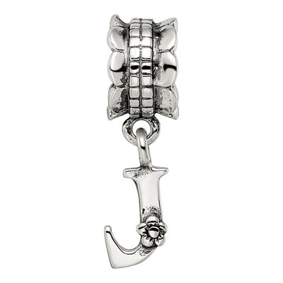 Sterling Silver Letter J Dangle Bead – view 6