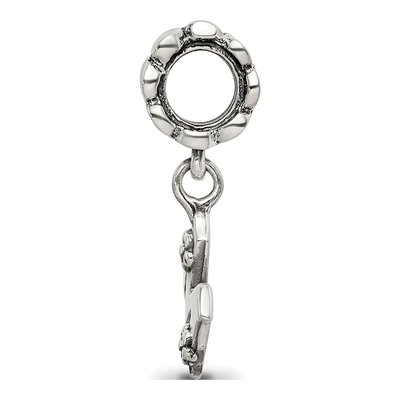 Sterling Silver Letter M Dangle Bead – view 4