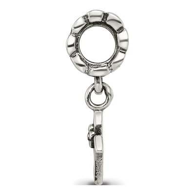 Sterling Silver Letter N Dangle Bead – view 4