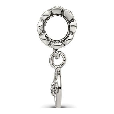 Sterling Silver Letter O Dangle Bead – view 4
