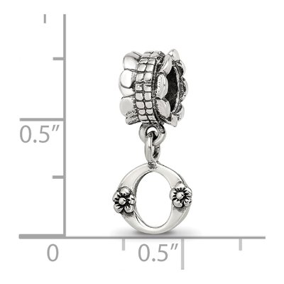 Sterling Silver Letter O Dangle Bead – view 5