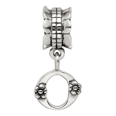 Sterling Silver Letter O Dangle Bead – view 6