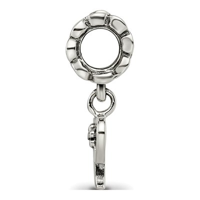 Sterling Silver Letter P Dangle Bead – view 4