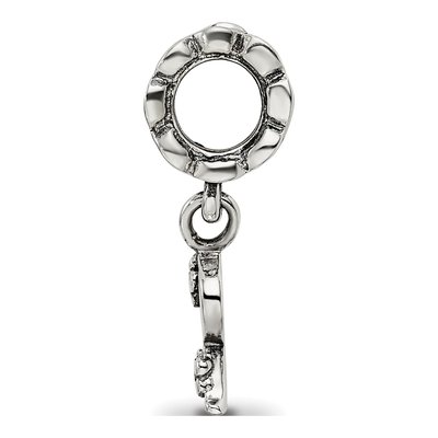 Sterling Silver Letter R Dangle Bead – view 4