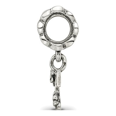 Sterling Silver Letter T Dangle Bead – view 4