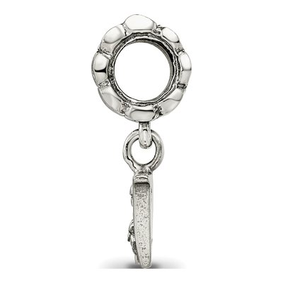 Sterling Silver Letter W Dangle Bead – view 4