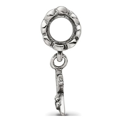 Sterling Silver Letter X Dangle Bead – view 4