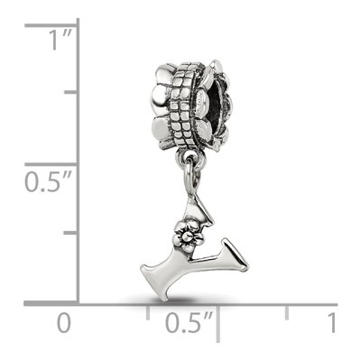 Sterling Silver Letter Y Dangle Bead – view 5