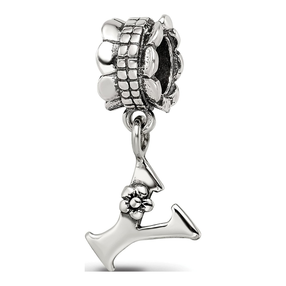 Sterling Silver Letter Y Dangle Bead