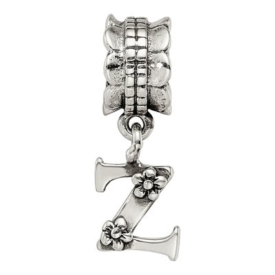 Sterling Silver Letter Z Dangle Bead – view 6