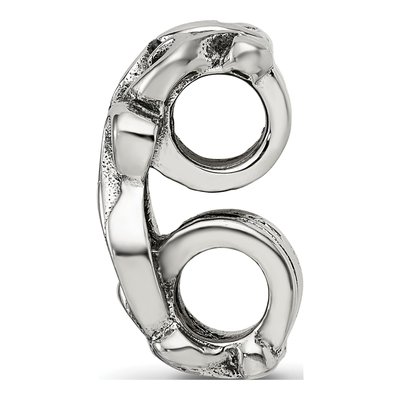 Sterling Silver Scroll Connector Bead – view 4