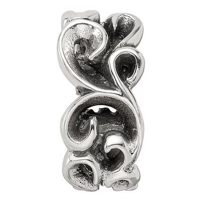 Sterling Silver Scroll Connector Bead – view 5