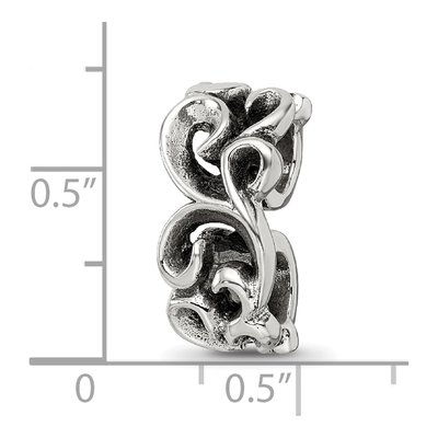 Sterling Silver Scroll Connector Bead – view 8