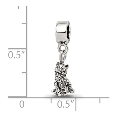 Sterling Silver Kids Cat Dangle Bead – view 5
