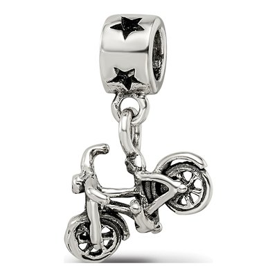 Sterling Silver Kids Bicycle Dangle Bead
