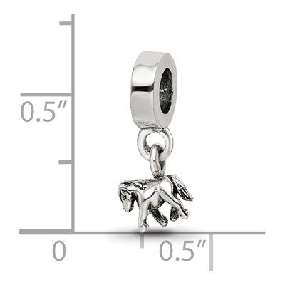 Sterling Silver Pony Dangle Bead – view 5