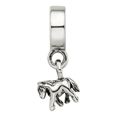 Sterling Silver Pony Dangle Bead – view 6