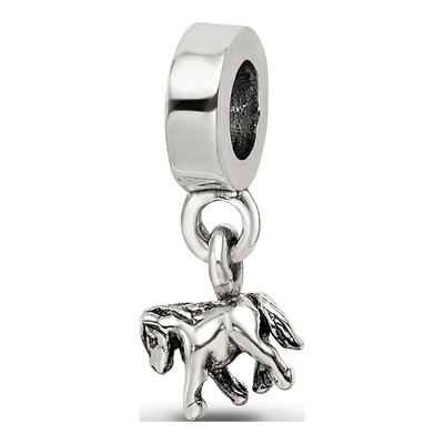 Sterling Silver Pony Dangle Bead
