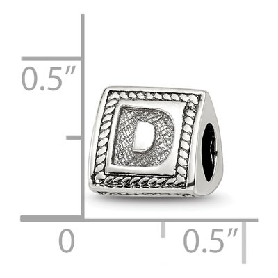 Sterling Silver Letter D Bead – view 6