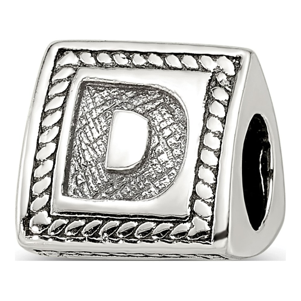 Sterling Silver Letter D Bead