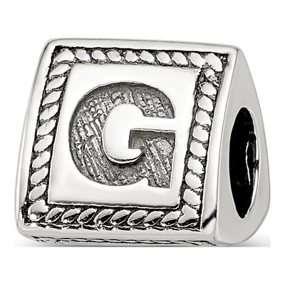 Sterling Silver Letter G Bead