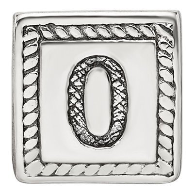 Sterling Silver Number 0 Bead – view 5