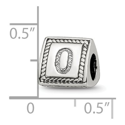 Sterling Silver Number 0 Bead – view 6