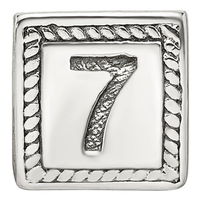 Sterling Silver Number 7 Bead – view 6