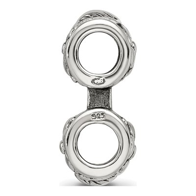 Sterling Silver Floral Connector Bead – view 4