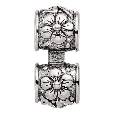 Sterling Silver Floral Connector Bead – view 6