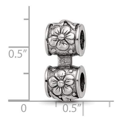 Sterling Silver Floral Connector Bead – view 7