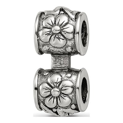 Sterling Silver Floral Connector Bead