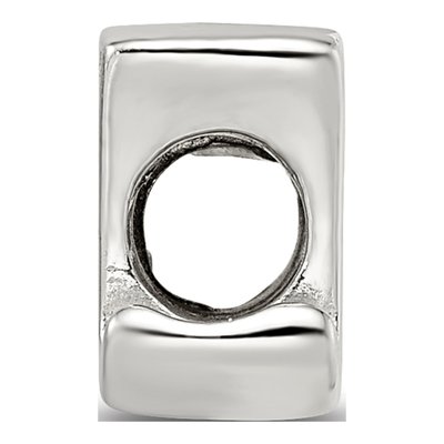 Sterling Silver Script Letter A Bead – view 4