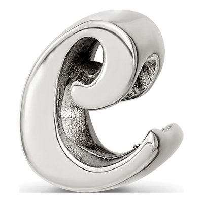 Sterling Silver Script Letter C Bead