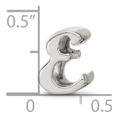 Sterling Silver Script Letter E Bead – view 6