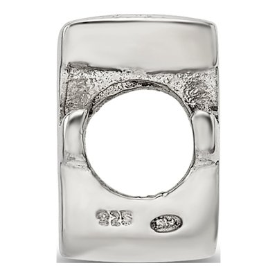 Sterling Silver Script Letter F Bead – view 4