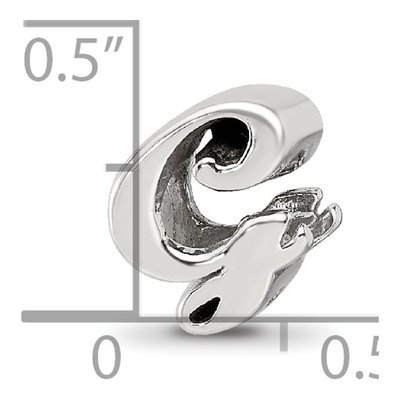 Sterling Silver Script Letter G Bead – view 6