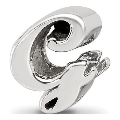 Sterling Silver Script Letter G Bead