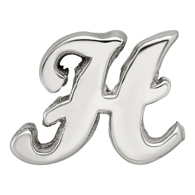 Sterling Silver Script Letter H Bead – view 5