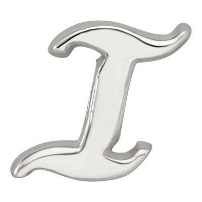 Sterling Silver Letter I Script Bead – view 5
