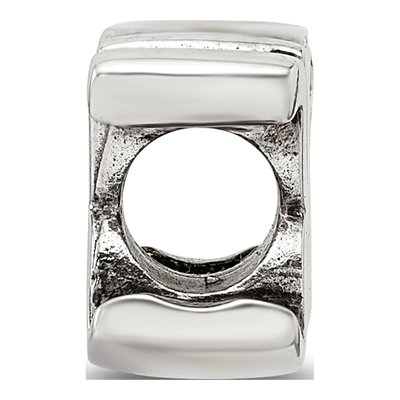 Sterling Silver Script Letter K Bead – view 4