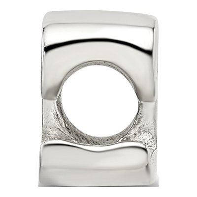 Sterling Silver Script Letter L Bead – view 4