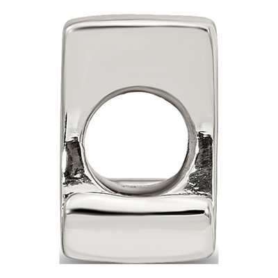 Sterling Silver Script Letter M Bead – view 4
