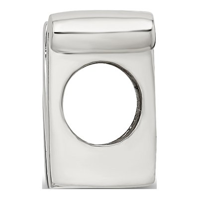 Sterling Silver Script Letter N Bead – view 4
