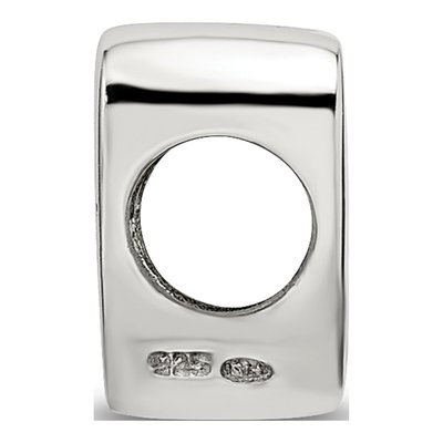 Sterling Silver Letter O Bead – view 4