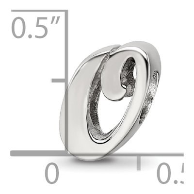 Sterling Silver Letter O Bead – view 6