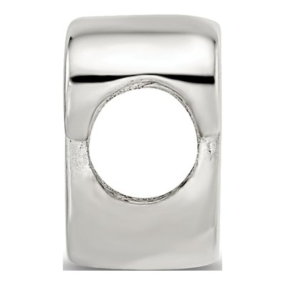 Sterling Silver Script Letter P Bead – view 4