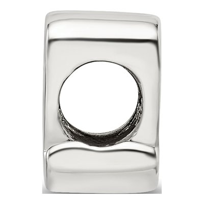 Sterling Silver Script Letter Q Bead – view 4